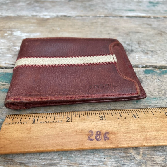 Fossil brown leather vintage wallet - Picture 4 of 10